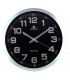 Zegar ścienny analogowy Perfect PW 192 srebrny czarna tarcza Ø 30.5