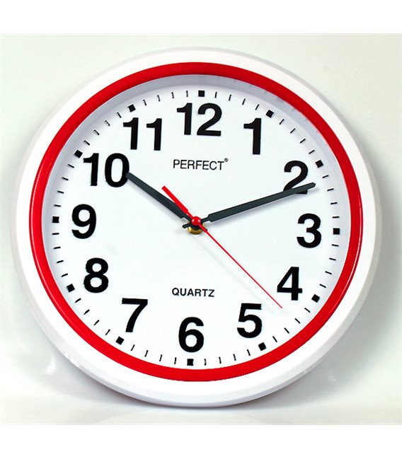 Zegar ścienny analogowy Perfect FX-5841 Czerwony