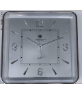 Zegar ścienny analogowy Perfect PW 165 SILVER srebrna tarcza