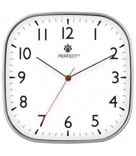Zegar ścienny analogowy Perfect FX-5803 srebrny