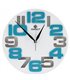Zegar ścienny analogowy Perfect WL 689A Biała tarcza niebieskie cyfry