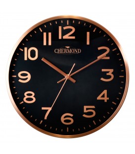 Zegar ścienny analogowy Chermond 1108 czarna tarcza Ø 30.5
