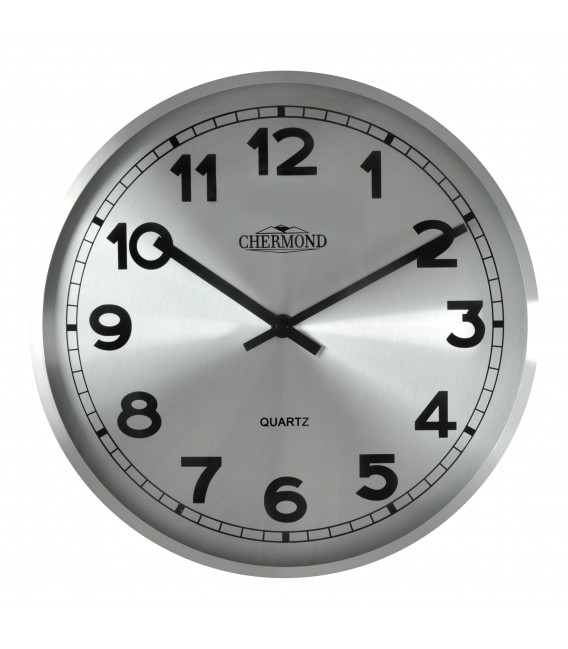 Zegar ścienny analogowy Chermond 9737 CS srebrny