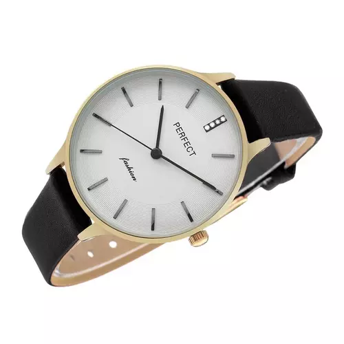 Zegarek PERFECT pasek E353 IPG PASEK CZARNY TARCZA JASNA 2