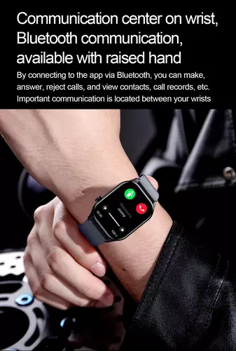 Smartwatch Hagen HB18 czarny pasek granatowy 4