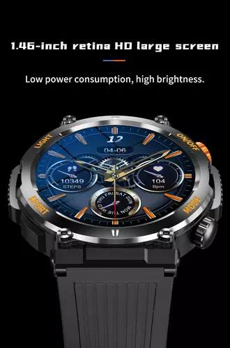 Smartwatch Hagen HB46 czarny pasek niebieski 2