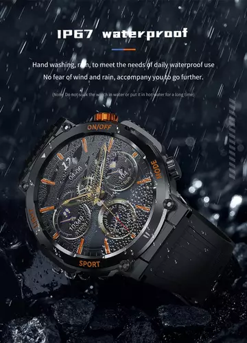 Smartwatch Hagen HB46 czarny pasek niebieski 5