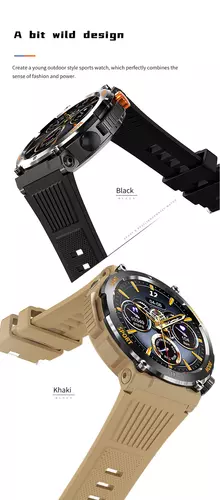 Smartwatch Hagen HB46 czarny pasek niebieski 11