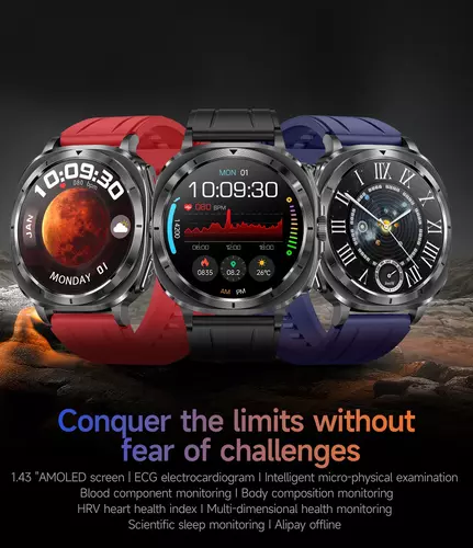 Smartwatch Hagen HB50 czarny bransoleta 8