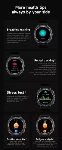 Smartwatch Hagen HB50 czarny bransoleta 16