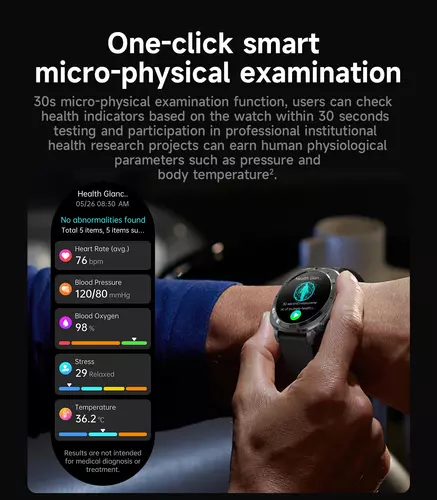 Smartwatch Hagen HB50 czarny pasek brązowy 4