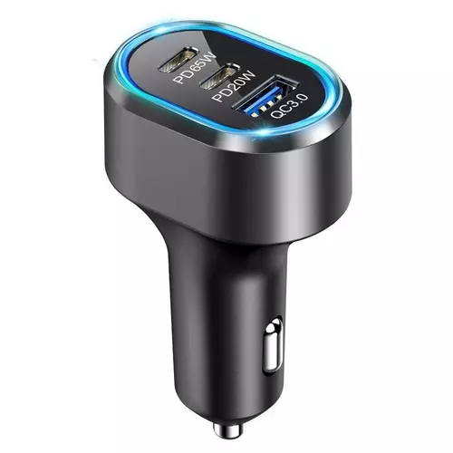 Ładowarka  eXtremestyle  samochodowa 2xTyp-C +USB-85W  2