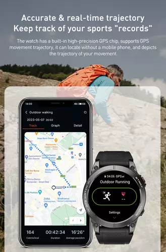 Smartwatch Hagen HC87 GPS SREBRNY  4
