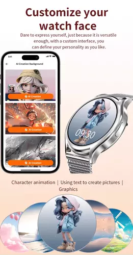 Smartwatch Hagen HB38 SREBRNY PASEK BIAŁY 5