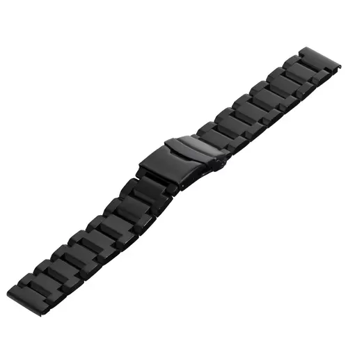 Bransoleta stalowa SOLID Black 22mm 3