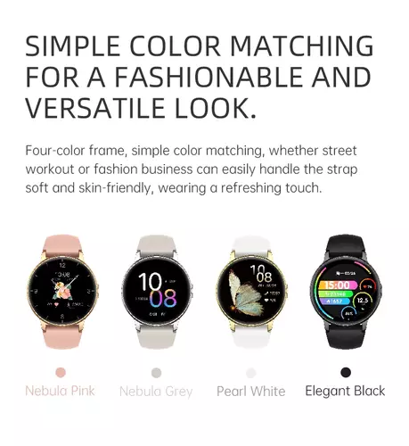 Smartwatch Hagen HB37 srebrny szary silikon 5