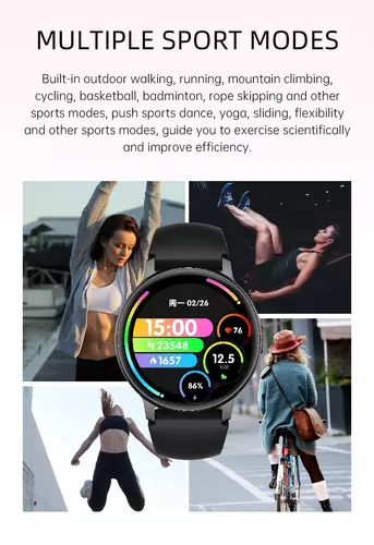 Smartwatch Hagen HB37 srebrny szary silikon 7