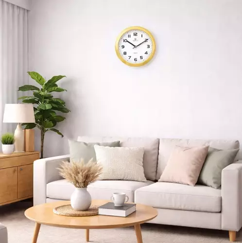 Zegar ścienny analogowy Perfect 7130 ZŁOTY Ø 25.5 2