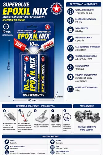 Klej EPOXIL transparentny 2
