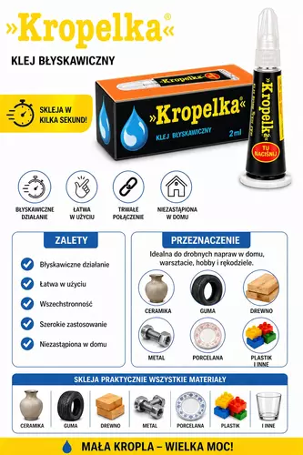 Klej KROPELKA 2ml Błyskawiczny 3