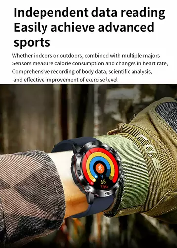 Smartwatch Hagen HB31 czarny skórzany pasek+czerwony silikon 11