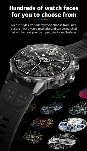 Smartwatch Hagen HB45 pasek czarny silikon 10