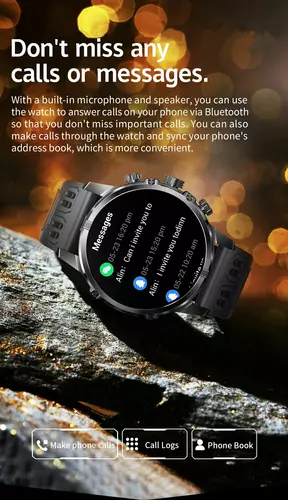 Smartwatch Hagen HB45 pasek czarny silikon 11