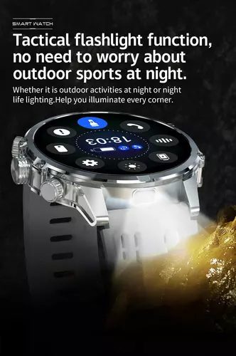 Smartwatch Hagen HB45 srebrny pasek czarny silikon 13