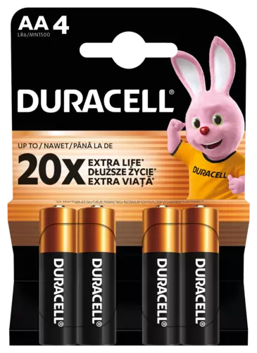 BATERIA ALKALICZNA DURACELL LR6 - BLISTER 4 SZT 2
