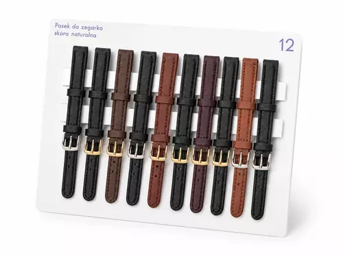 Pasek do zegarka rzemiosło HQ 14mm czarny/brąz 10szt standard  2