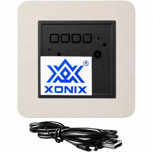 Budzik XONIX GHY-1310 biały z białym wyświetlaczem 2