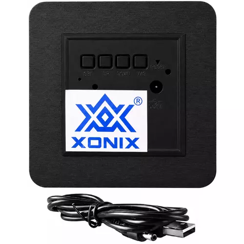 Budzik XONIX GHY-1310 czarny z czerwonym wyświetlaczem 2