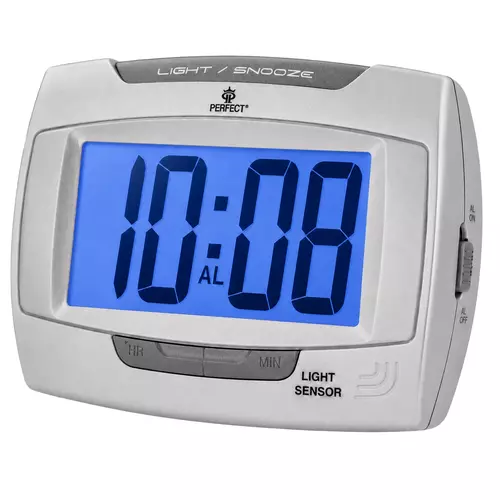 Budzik Kwarcowy Perfect LS 810 SREBRNY 2