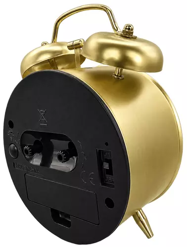 Budzik Kwarcowy Perfect TB 09805-02 Złoty / Czarna Tarcza 4
