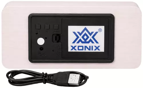 Budzik XONIX GHY-018 biały z białym wyświetlaczem 3