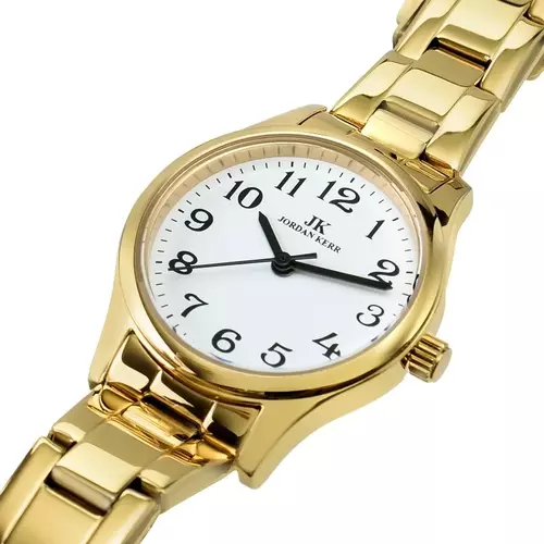 Zegarek Jordan Kerr C4009 stalowy bransoleta GOLD 2