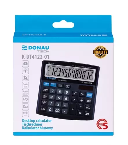 Kalkulator Donau Tech K-DT4122 czarny 2