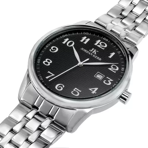 Zegarek Jordan Kerr  C4008 stalowy metal TARCZA BLACK 2