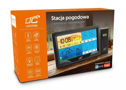 Stacja pogodowa LTC SMART z kolorowym wyświetlaczem czarna 5
