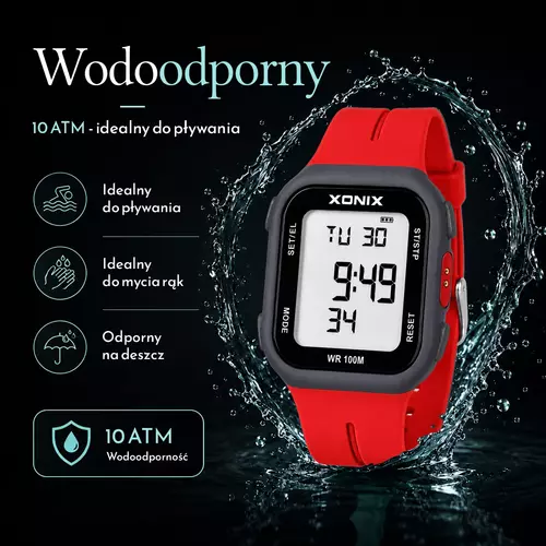 Zegarek XONIX ZAA 001 z funkcją krokomierza i pomiaru temperatury 8