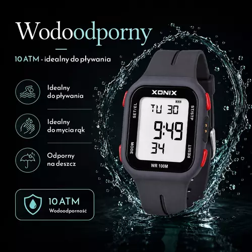 Zegarek XONIX ZAA 006 z funkcją krokomierza i pomiaru temperatury 8