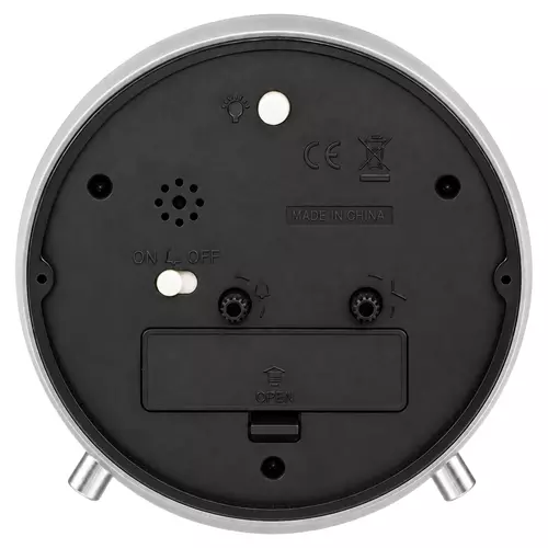 Budzik Kwarcowy Perfect BB 11007 Chromowany Srebrny 3