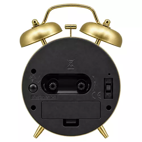 Budzik Kwarcowy Perfect TB 09805-02 Złoty / Biała Tarcza 3