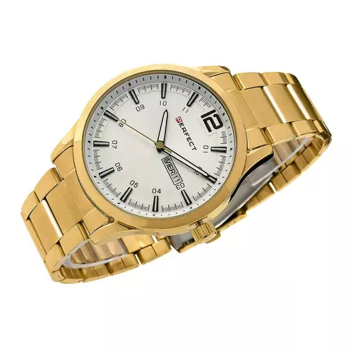Zegarek PERFECT M115B - 04 GOLD TARCZA SILVER 2