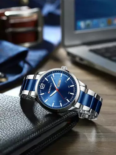 Zegarek PERFECT M115B - 03 SILVER TARCZA BLUE 2