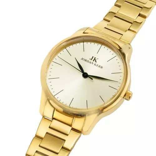 Zegarek Jordan Kerr C4018 stalowy  GOLD 3