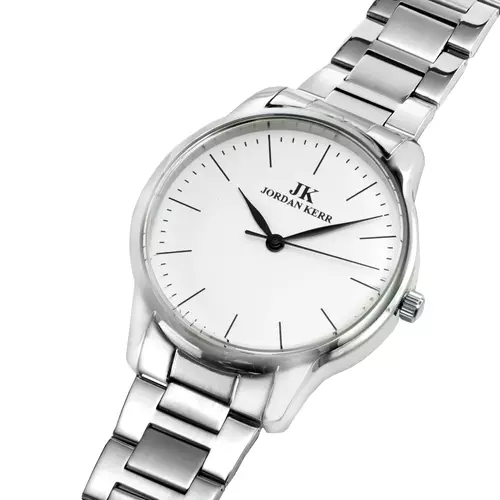 Zegarek Jordan Kerr C4018 stalowy silver TARCZA SILVER 3
