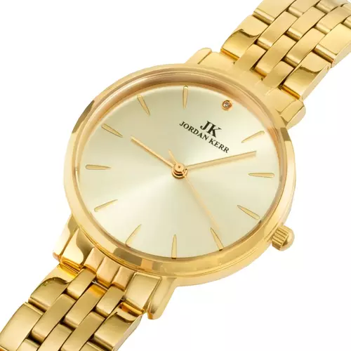 Zegarek Jordan Kerr C4019 stalowy GOLD 3
