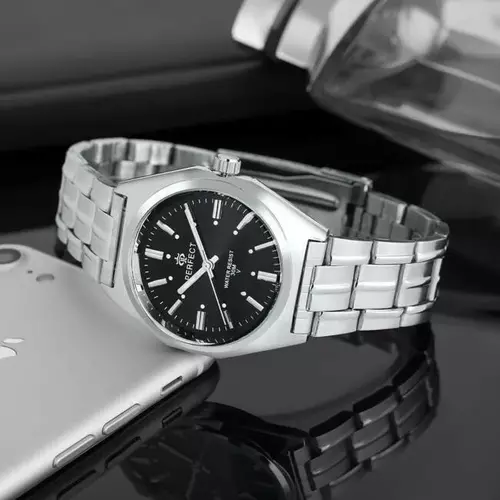 Zegarek Kwarcowy PERFECT P186-04 tarcza black index silver 4