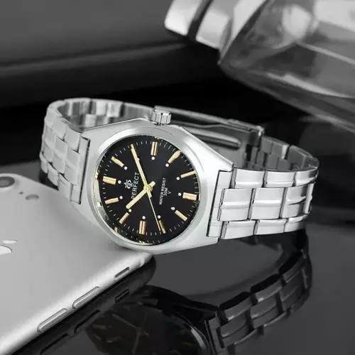 Zegarek Kwarcowy PERFECT P186-05 tarcza black index gold 4
